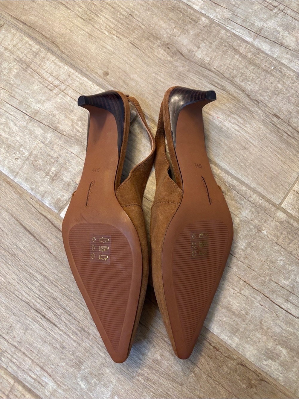 Madewell Emilie Pointed Toe Slingback Kitten Heels - Picture 5 of 5